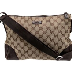 Gucci Brown Crossbody Bag with Geometric Design